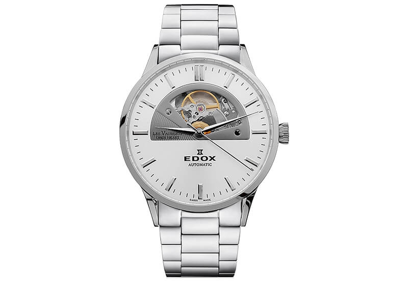 Edox Les Vauberts 85014 Horlogeband Donkerblauw
