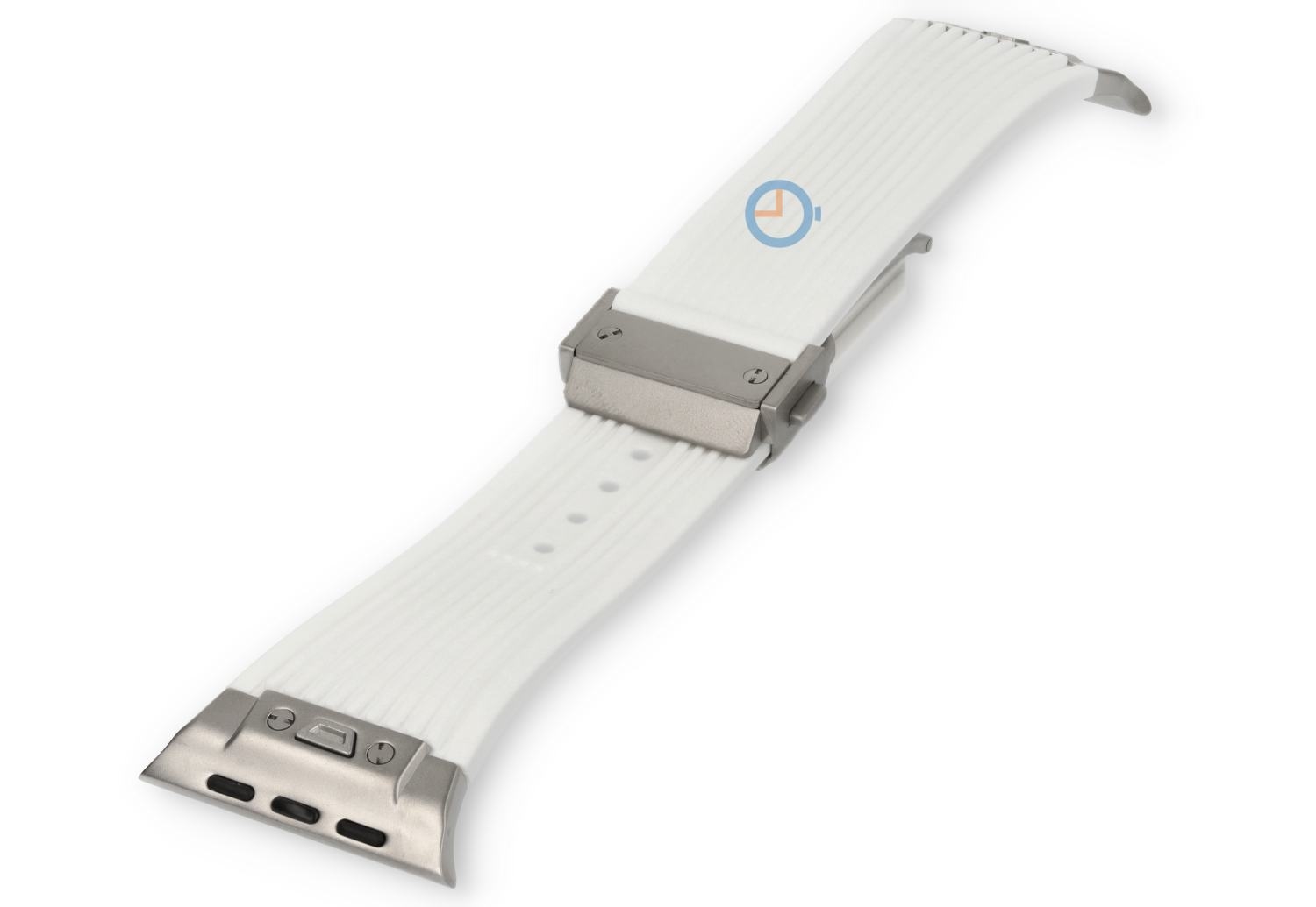 Hublot style bandje Apple Watch 45 - white/silver