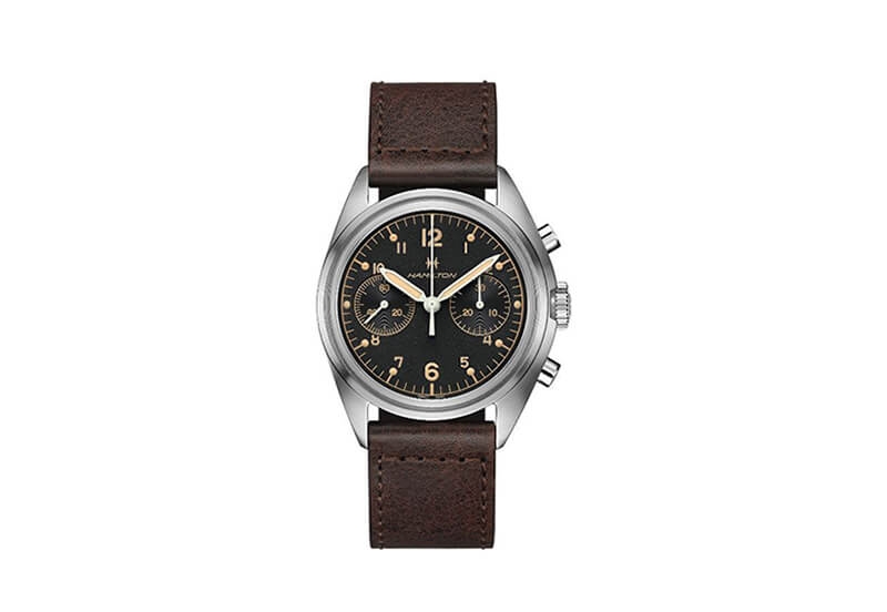 Hamilton horlogeband H76409530 - bruin leer