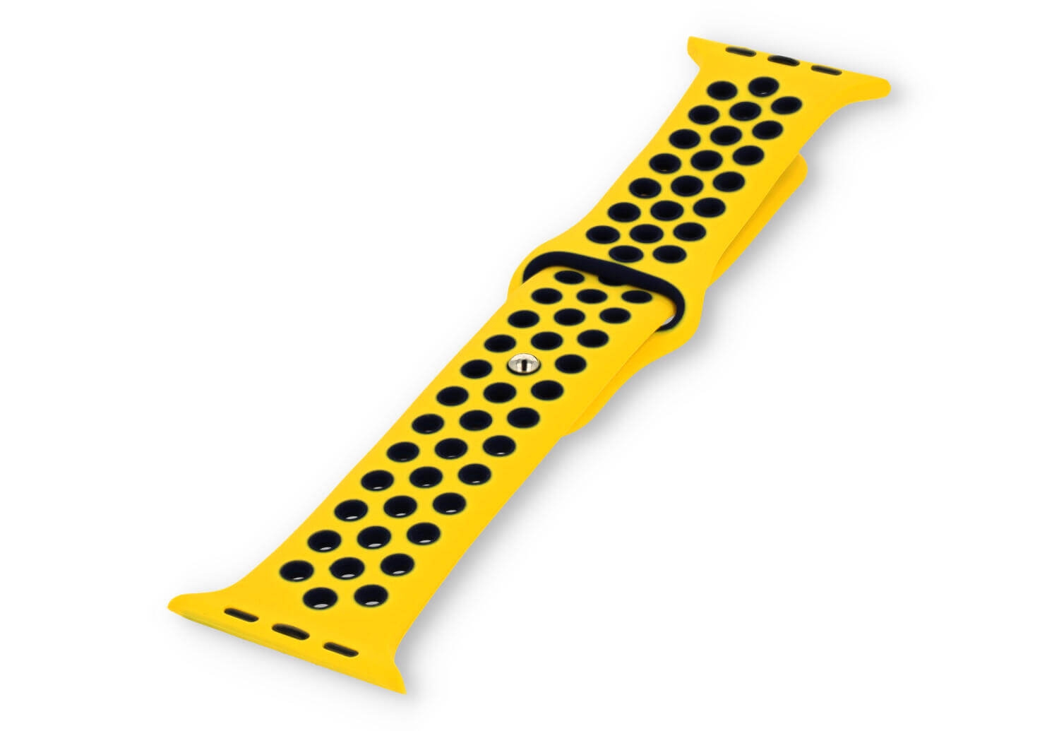 Apple watch 44/45/46/49mm sporthorlogeband - geel/zwart