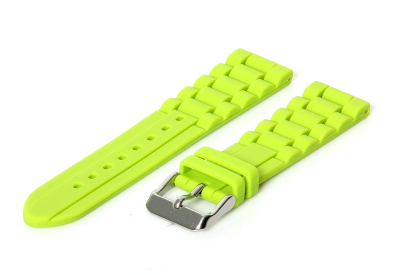 Horlogeband rubber 20mm groen
