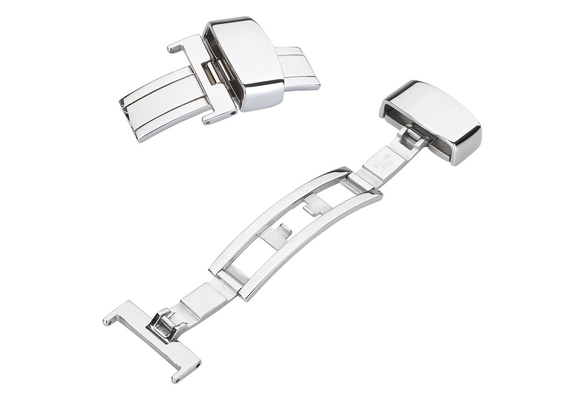 Horloge vlindersluiting 12mm - zilver