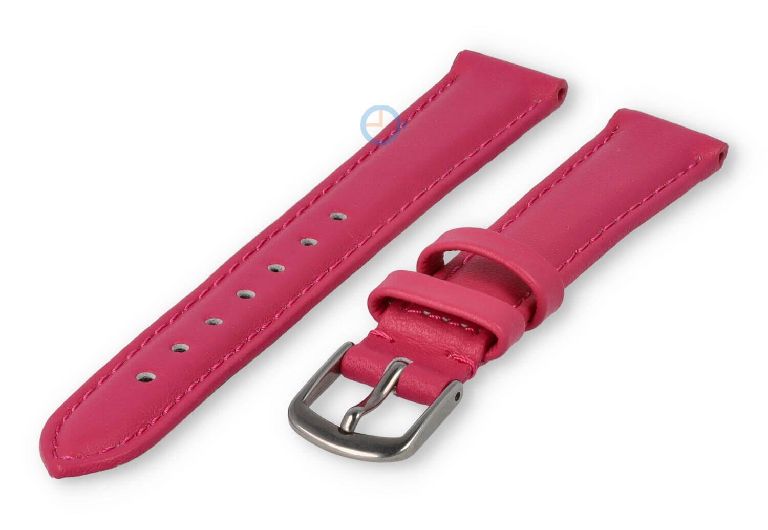 12mm horlogeband glad leer - Barbie