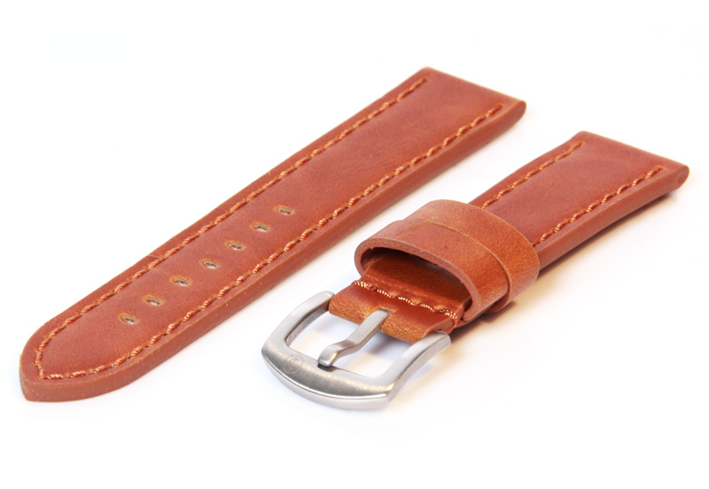 Vintage horlogeband 20mm lichtbruin leer