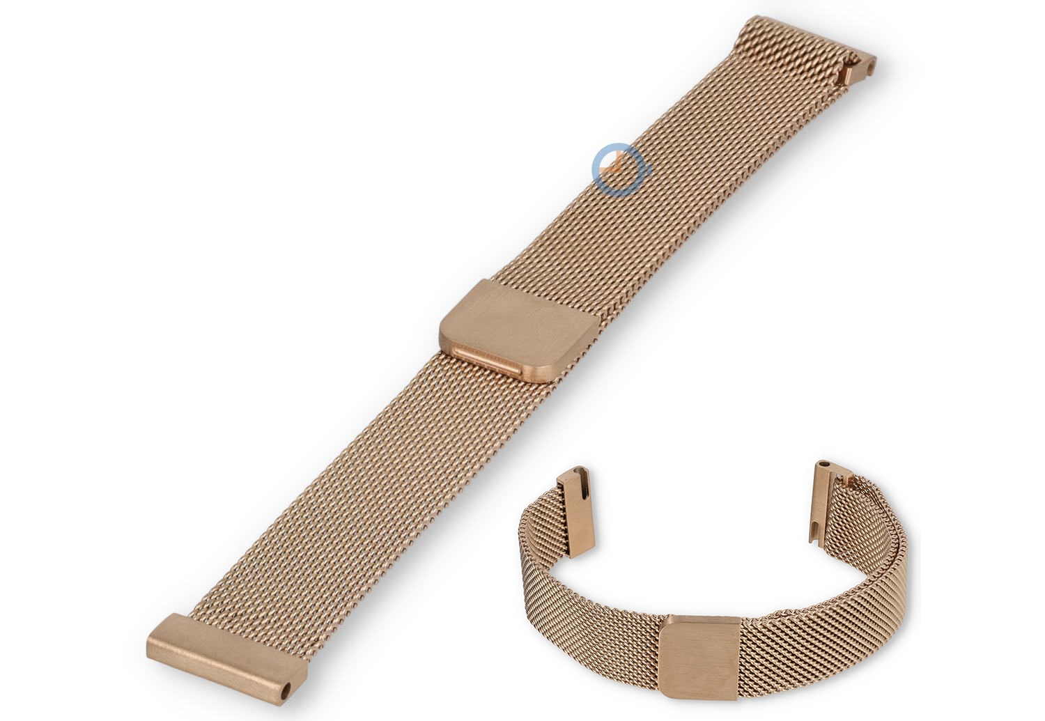 16mm mesh loop horlogebandje - rosegold magnetic