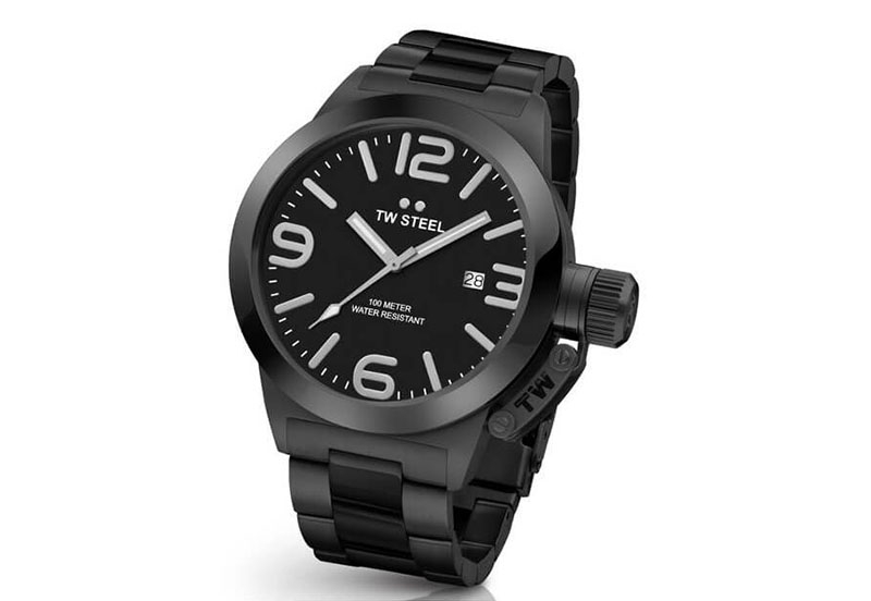 TW Steel Canteen bracelet CB212 horlogeband zwart - 24mm