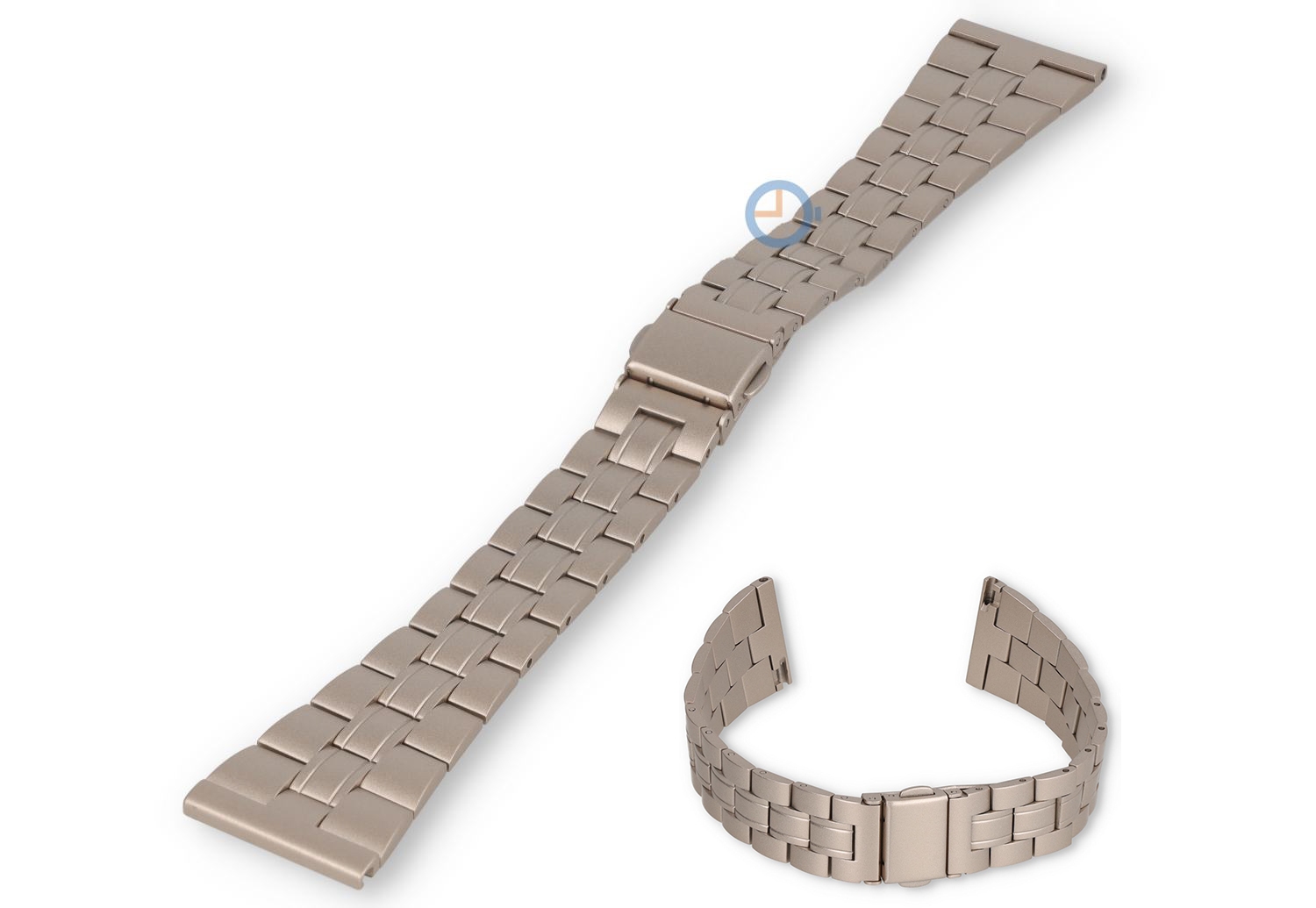 22/18mm horlogeband mat staal - starlight