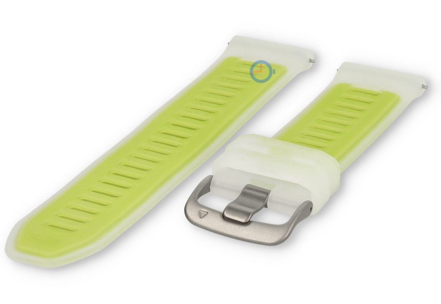 22mm horlogeband Suunto Race S - transparant/felgroen