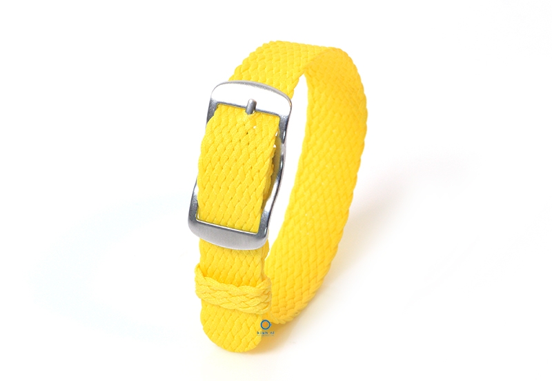 Perlon horlogeband 14mm geel