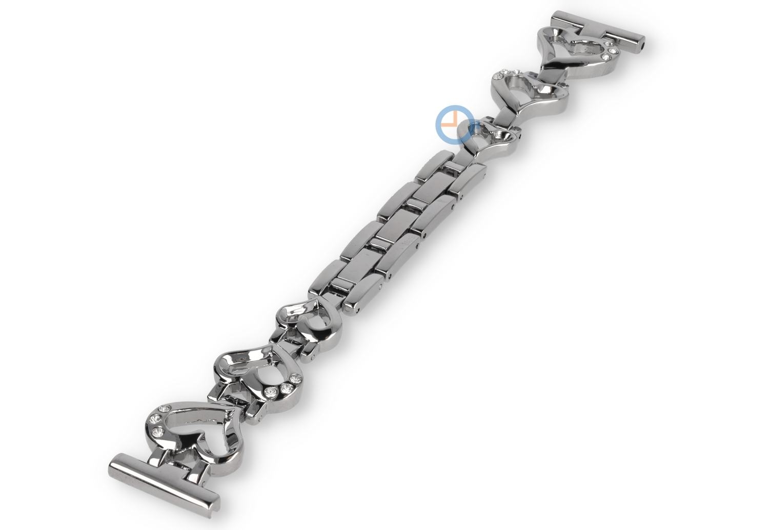 20mm stalen armband voor horloges - silver heart