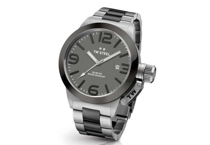 TW Steel Canteen CB201 horlogeband zwart - 24mm
