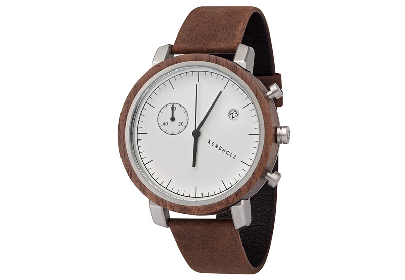 Kerbholz Franz horlogeband walnut tobacco