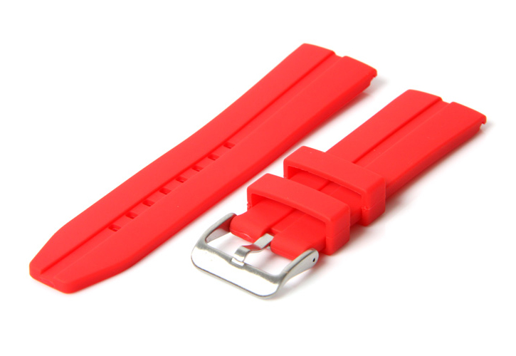 Horlogeband 24mm rood