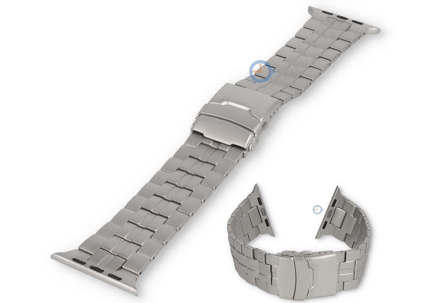 Apple Watch 45 stalen band - titanium silver