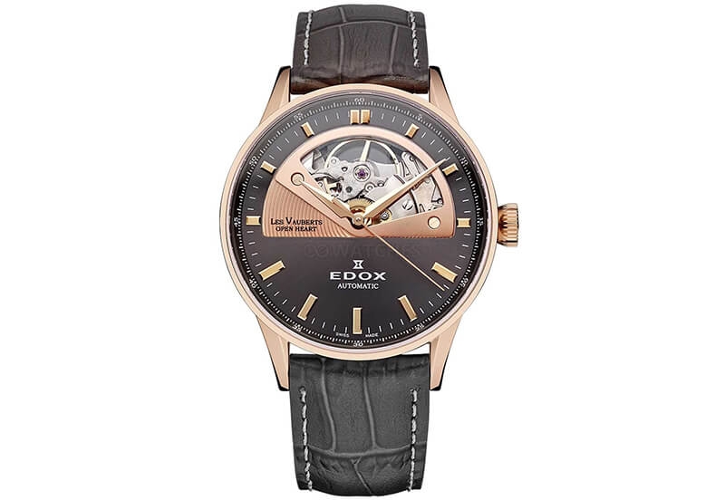 Edox Les Vauberts 85019 Horlogeband Grijs