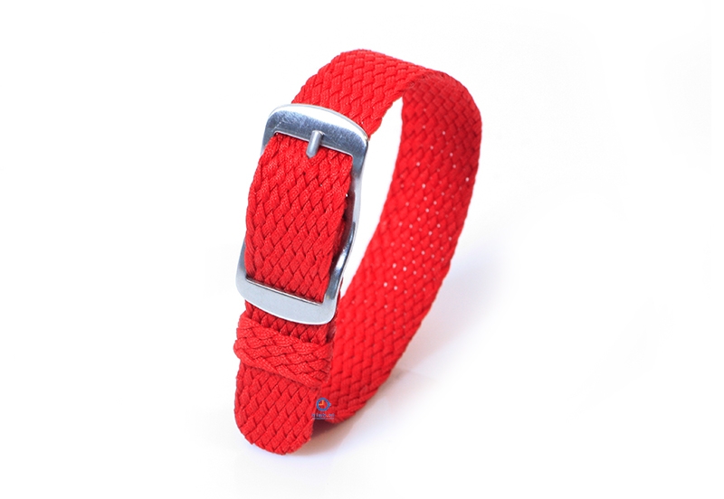 Perlon horlogeband 14mm rood