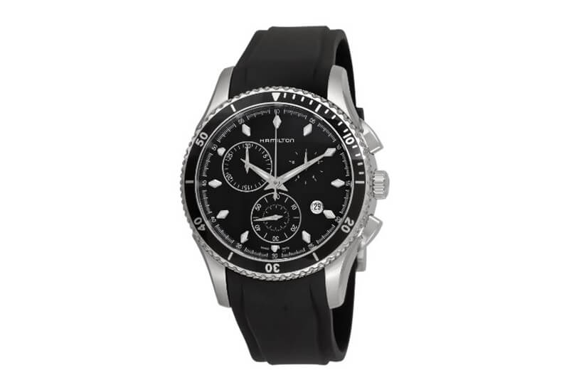 Hamilton horlogeband H37512331 - zwart siliconen