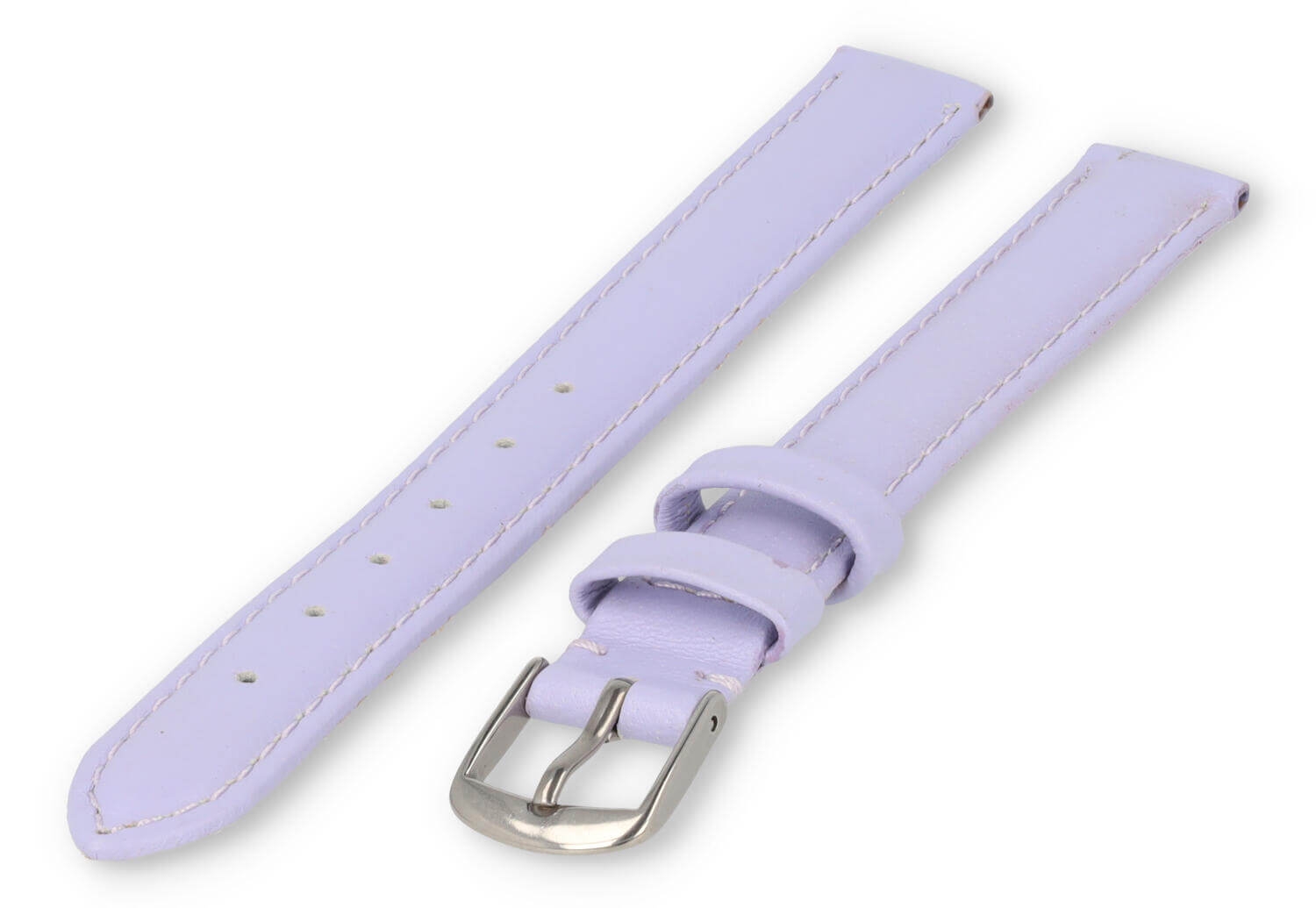 XL horlogeband glad leer - 12mm - lichtpaars