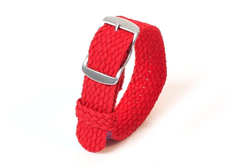 Perlon horlogeband 16mm rood