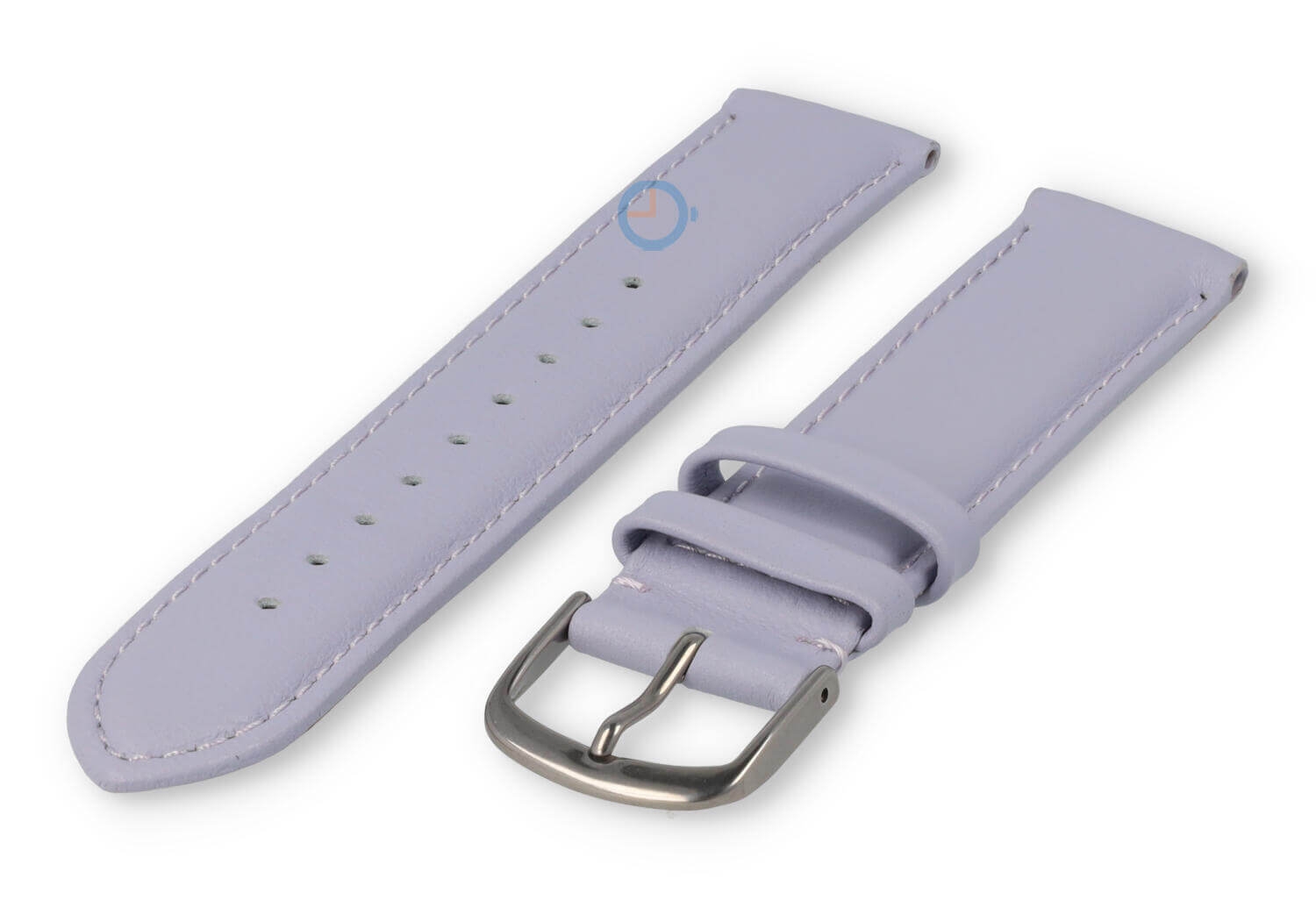 16mm horlogeband glad leer - lichtpaars