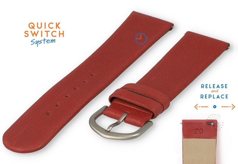 Universeel bandje Mondaine - 20mm - Rood