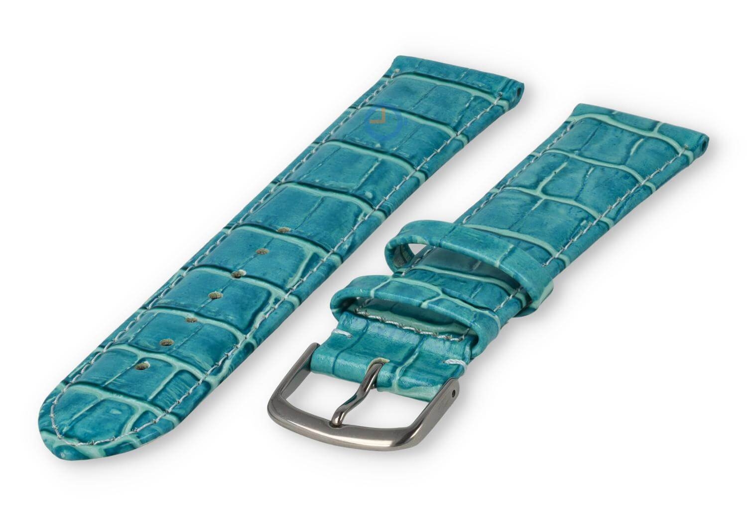 Licht opgevulde XL horlogeband - 22mm - turquoise