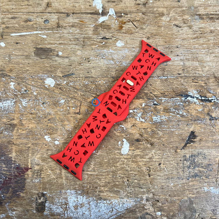 Letter siliconen bandje - Apple Watch 41mm - Rood
