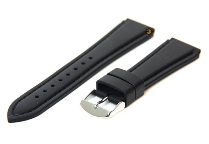 Horlogeband 20mm zwart