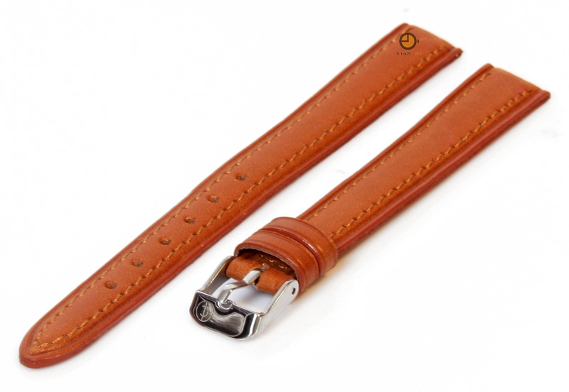 Horlogeband 16mm lichtbruin leer XXL