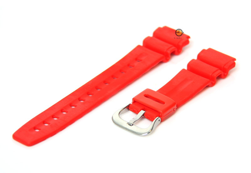 Horlogeband 20mm rood rubber