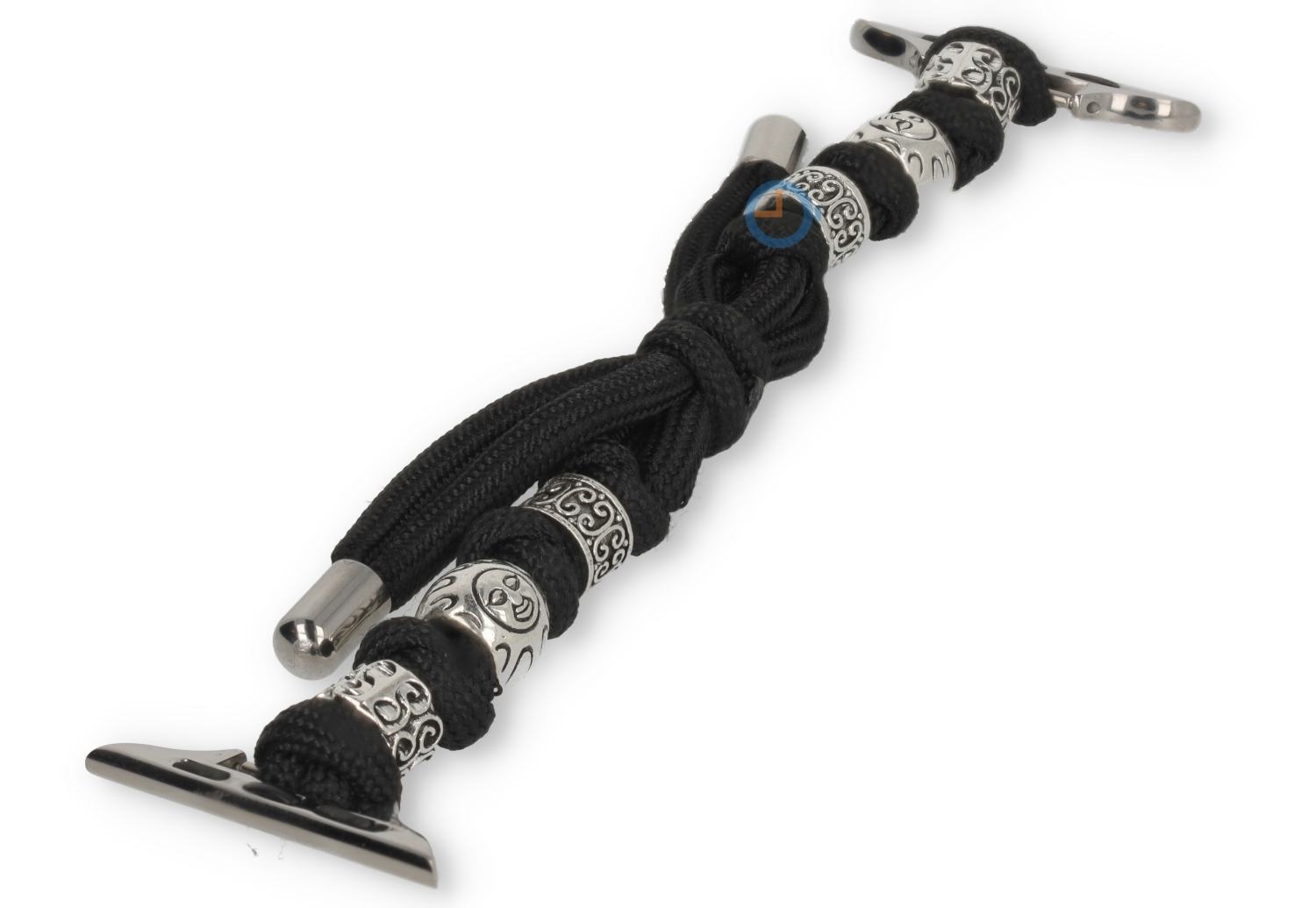 Apple watch Bohemian bandje met bedels (44-45-46-49mm) - zwart