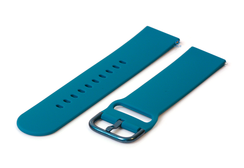 Horlogeband 22mm siliconen zeegroen