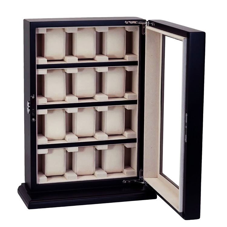 Horlogevitrine voor 12 horloges - black finish