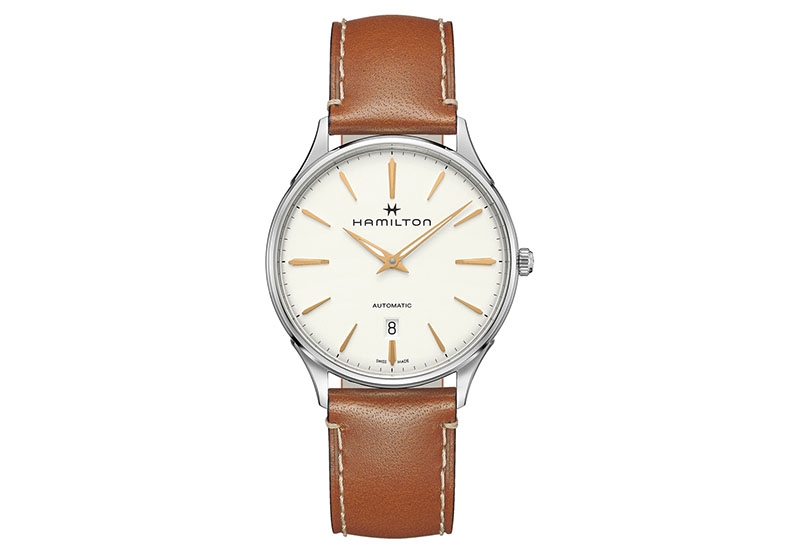 Hamilton horlogeband H38525512 - bruin leer