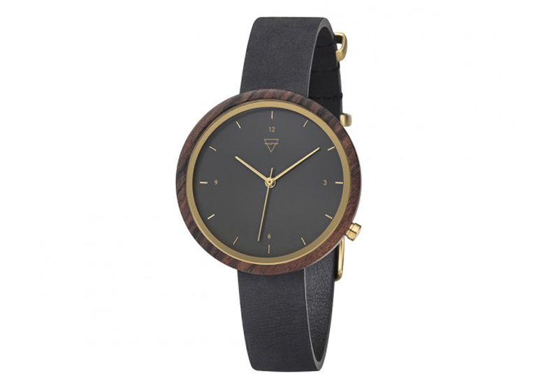 Kerbholz Hilde horlogeband Sandalwood/midnight black