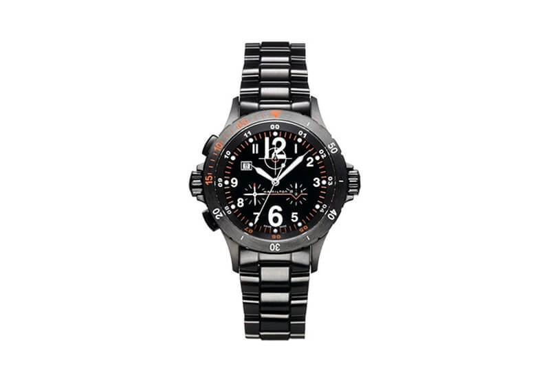 Hamilton horlogeband H74592133 - zwart staal