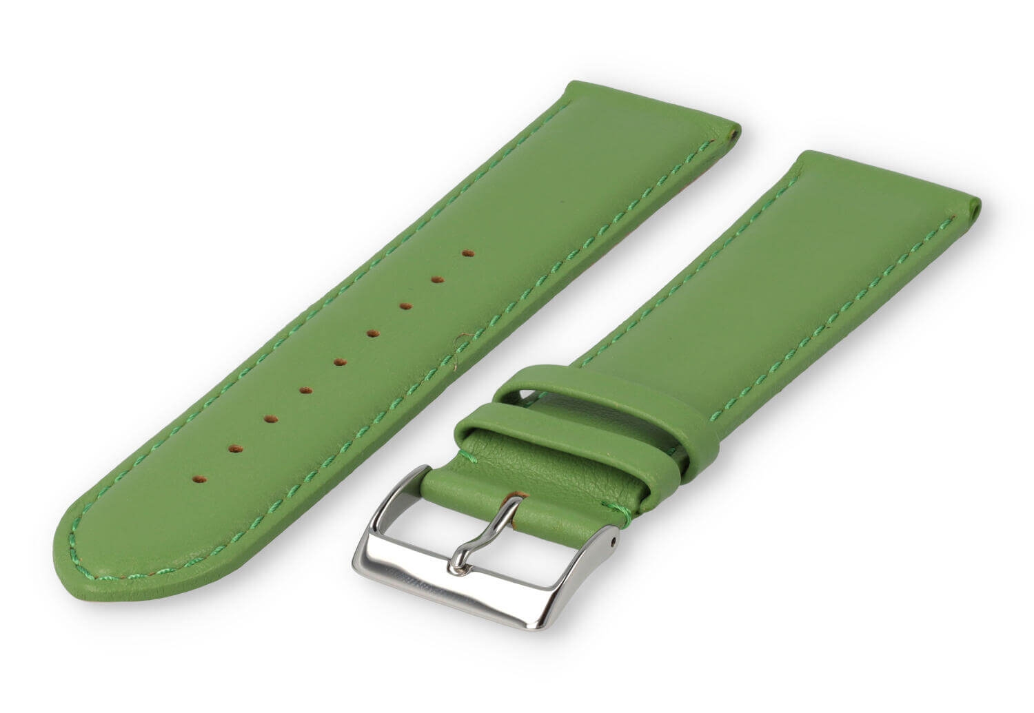 XL horlogeband glad leer - 26mm - appelgroen