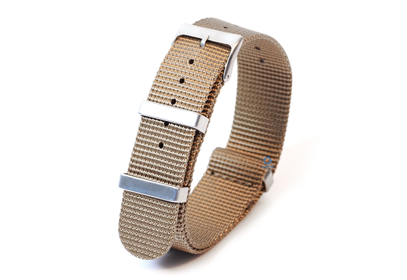 Horlogeband 20mm nylon beige