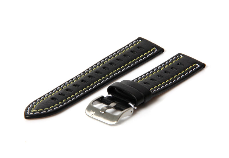 Horlogeband 24mm sport zwart