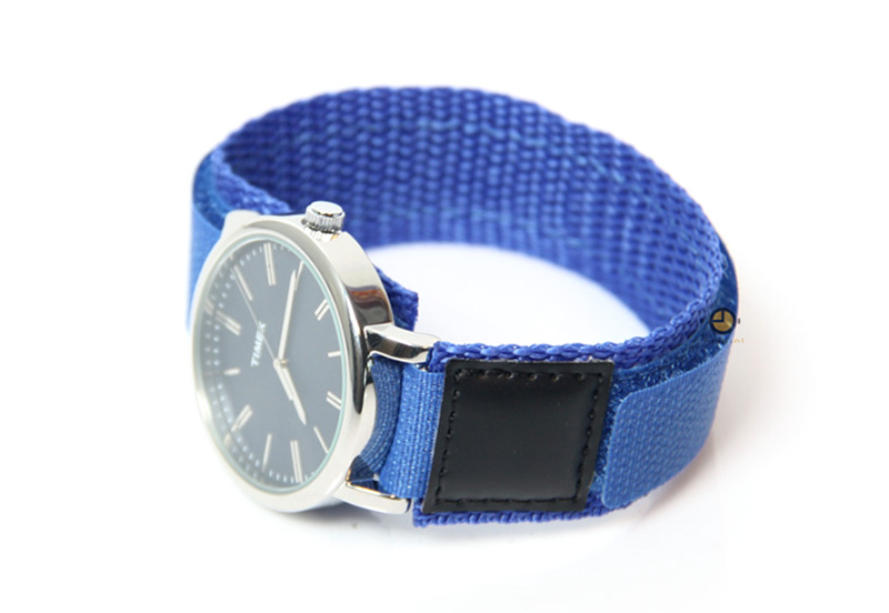 Klittenband horlogeband - 20mm - felblauw