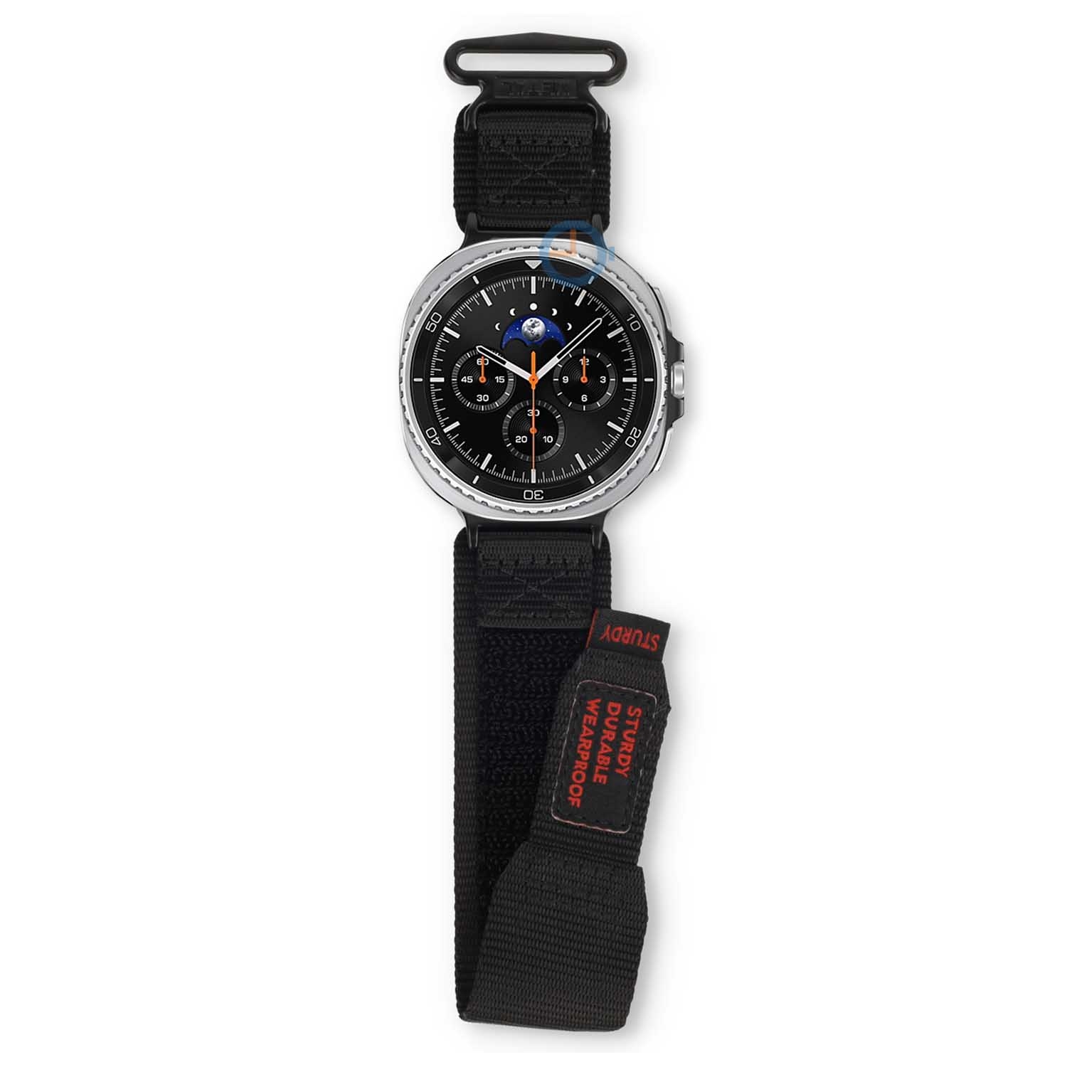 Samsung Galaxy Watch 8 40mm nylon horlogeband - Black