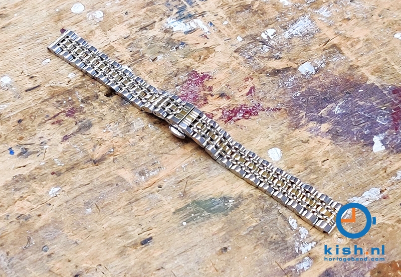 Horlogeband 14mm staal zilver/goud - gepolijst