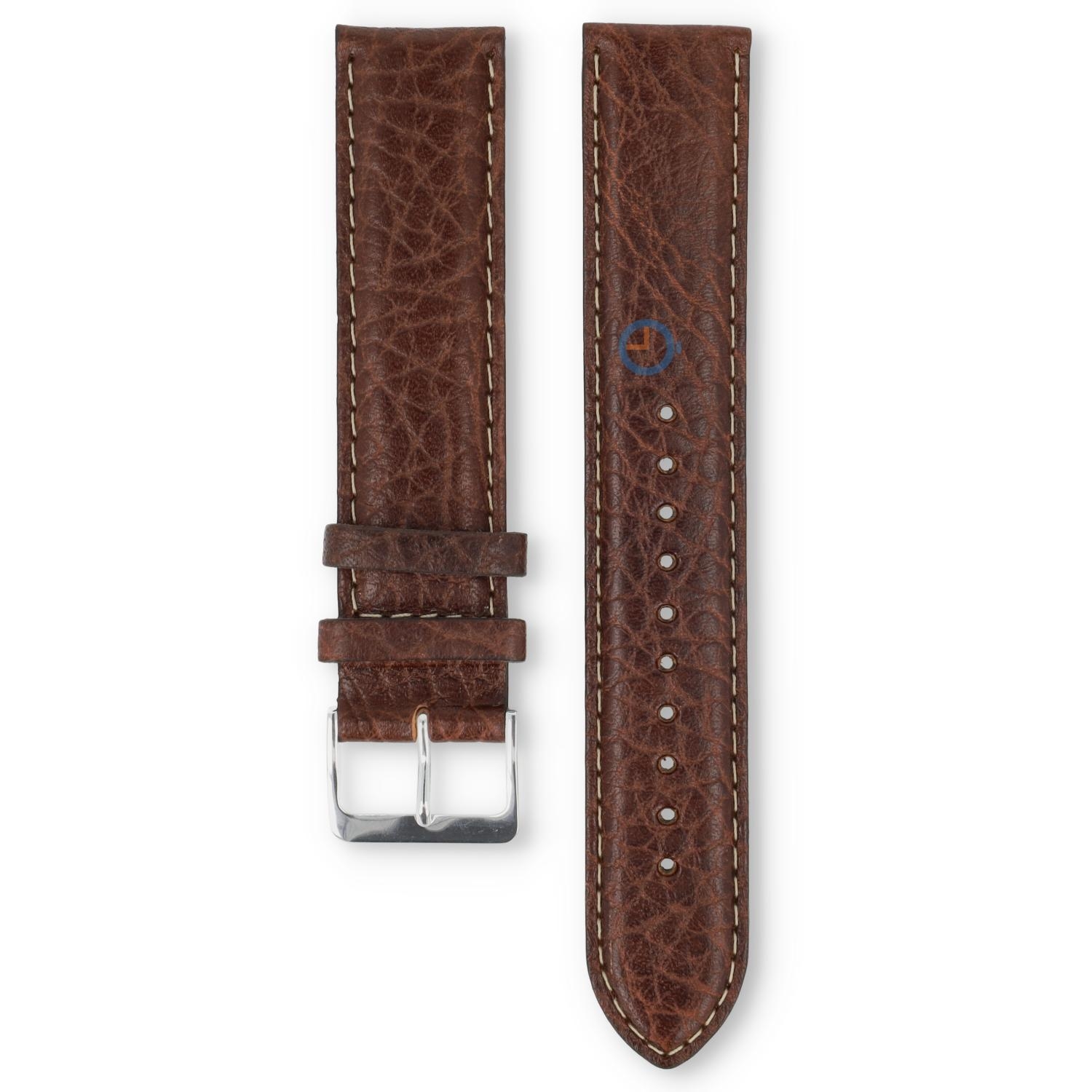 Universele 20mm bruin leren horlogeband - Pulsar