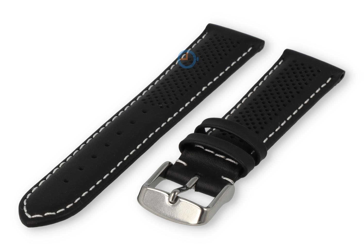 20mm hybrid bandje - zwart met wit