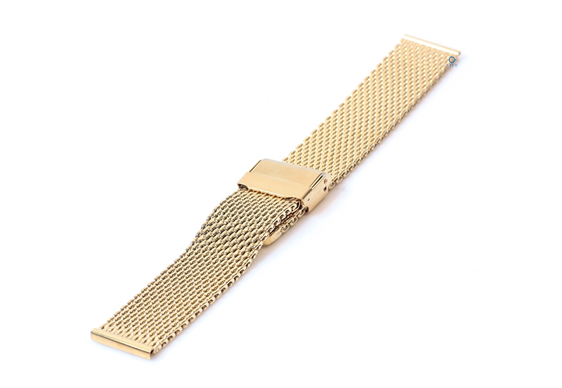 Milanese horlogeband 24mm goud (grof)