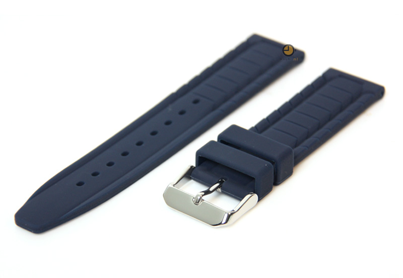 Horlogeband 20mm blauw