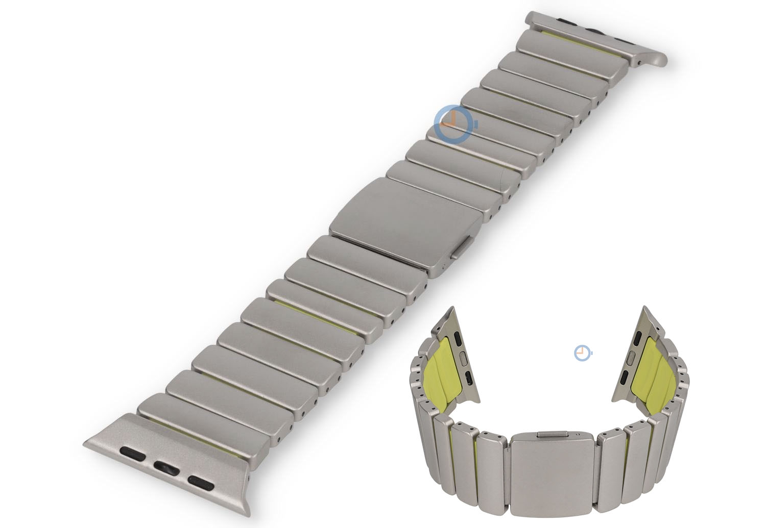Stalen horlogeband Apple Watch 49mm - titan/green