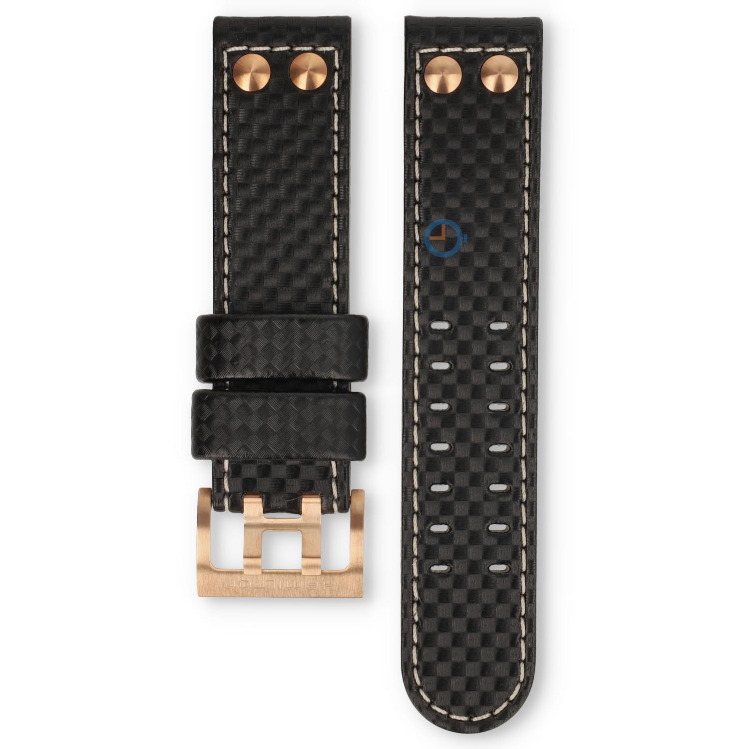 Hamilton horlogeband H77696793 - zwart leer