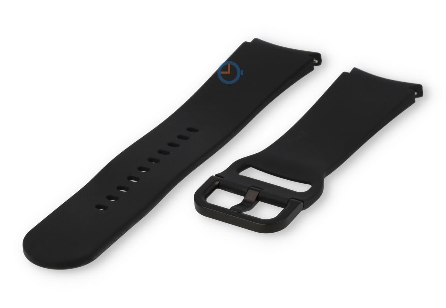 Samsung Galaxy watch 4 horlogeband - zwart siliconen (M/L)