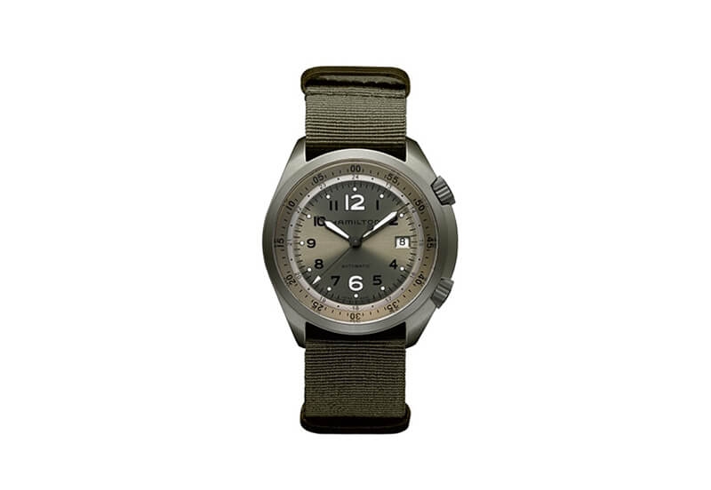 Hamilton horlogeband H80405865 - groen nylon